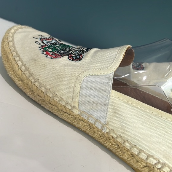 Kenzo Paris Lucky Tiger' Embroidered Canvas Espadrilles Sz EU 38 US 7 - Picture 3 of 5